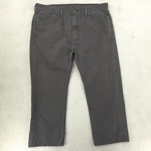 Levis 505 Jeans Mens 40x30 Gray Dark Wash Regular‎ Fit Straight Denim Casual